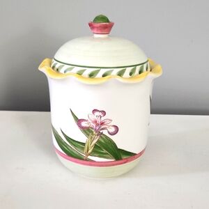 Noritake Gourmet Garden Canister with Lid, Floral, Discontinued